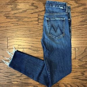 Mother ankle fray jeans